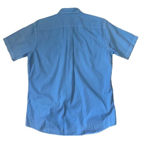 Peter Millar Seaside Collection Shirt Blue Cotton Short Sleeve Men's Large Golf - Picture 2 of 8